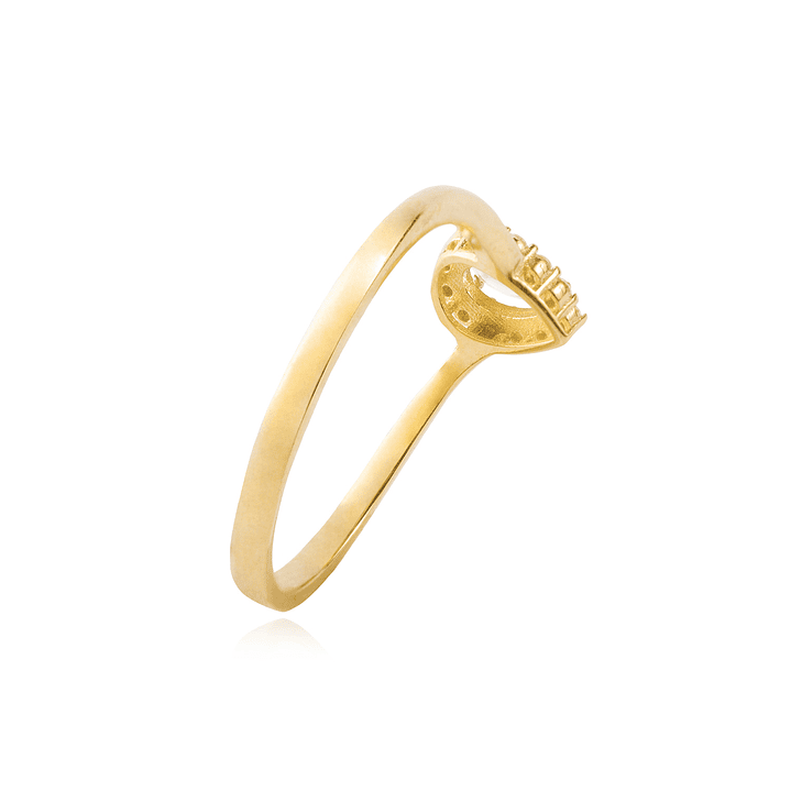 Anillo Compromiso de Oro 18kt Modelo Gota & Circón 3