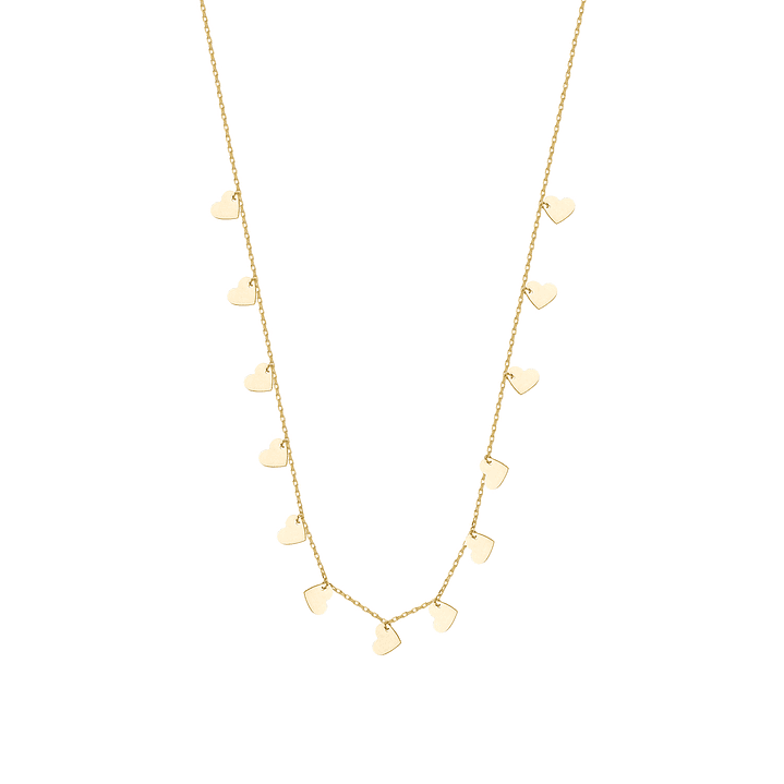 Collares de Oro 18kt Modelo Corazones en Cadeneta 2