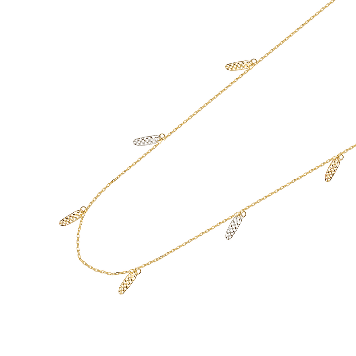 Collares de Oro 18kt Modelo Plumas Colgantes 1