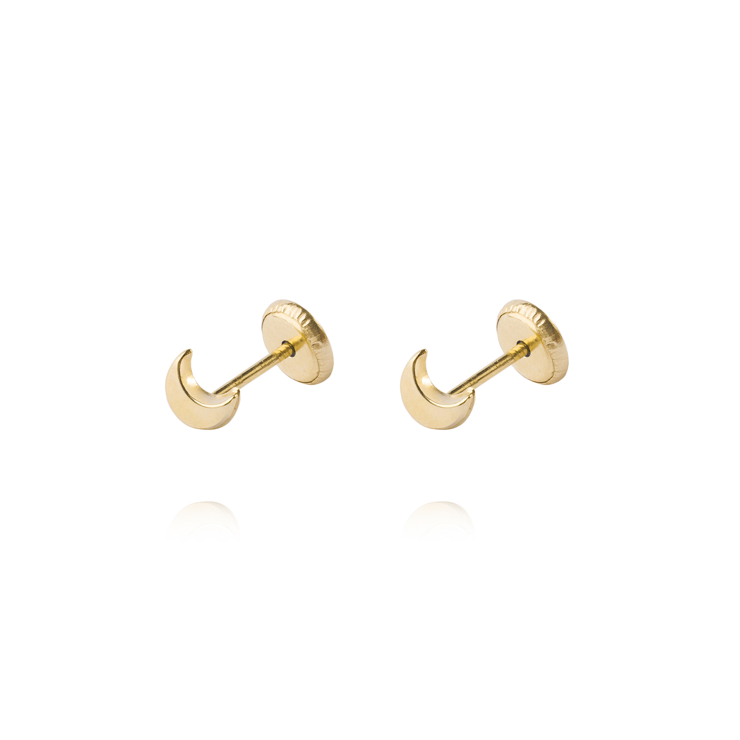 Aros de Oro 9kt Media Luna 1