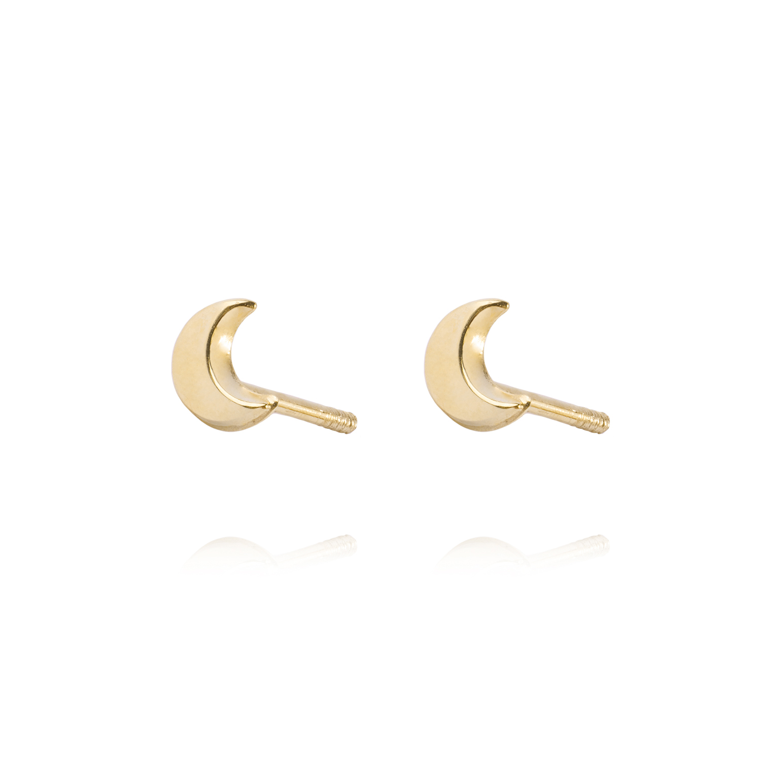 Aros de Oro 9kt Media Luna 2