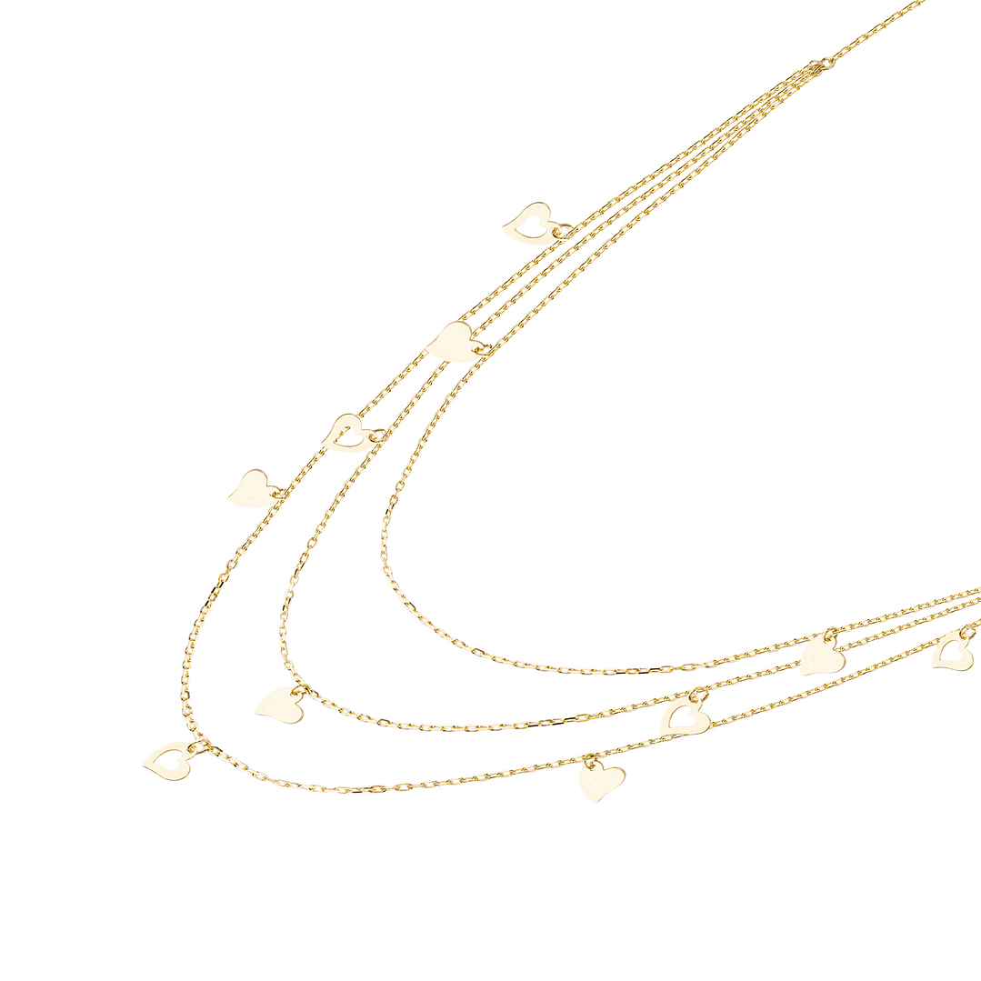 Collares de Oro 18kt Modelo Corazón Colgante 1