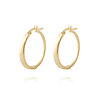 Aros de Oro 14kt Argolla Mitad Tubo 20mm