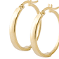 Aros de Oro 14kt Argolla Mitad Tubo 20mm - Miniatura 2