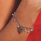 Pulsera de Plata Esterlina 925 Trío de Corazones - Miniatura 4