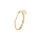 Anillo Compromiso de Oro 14kt Conjunto Radiante Solitario - Miniatura 2