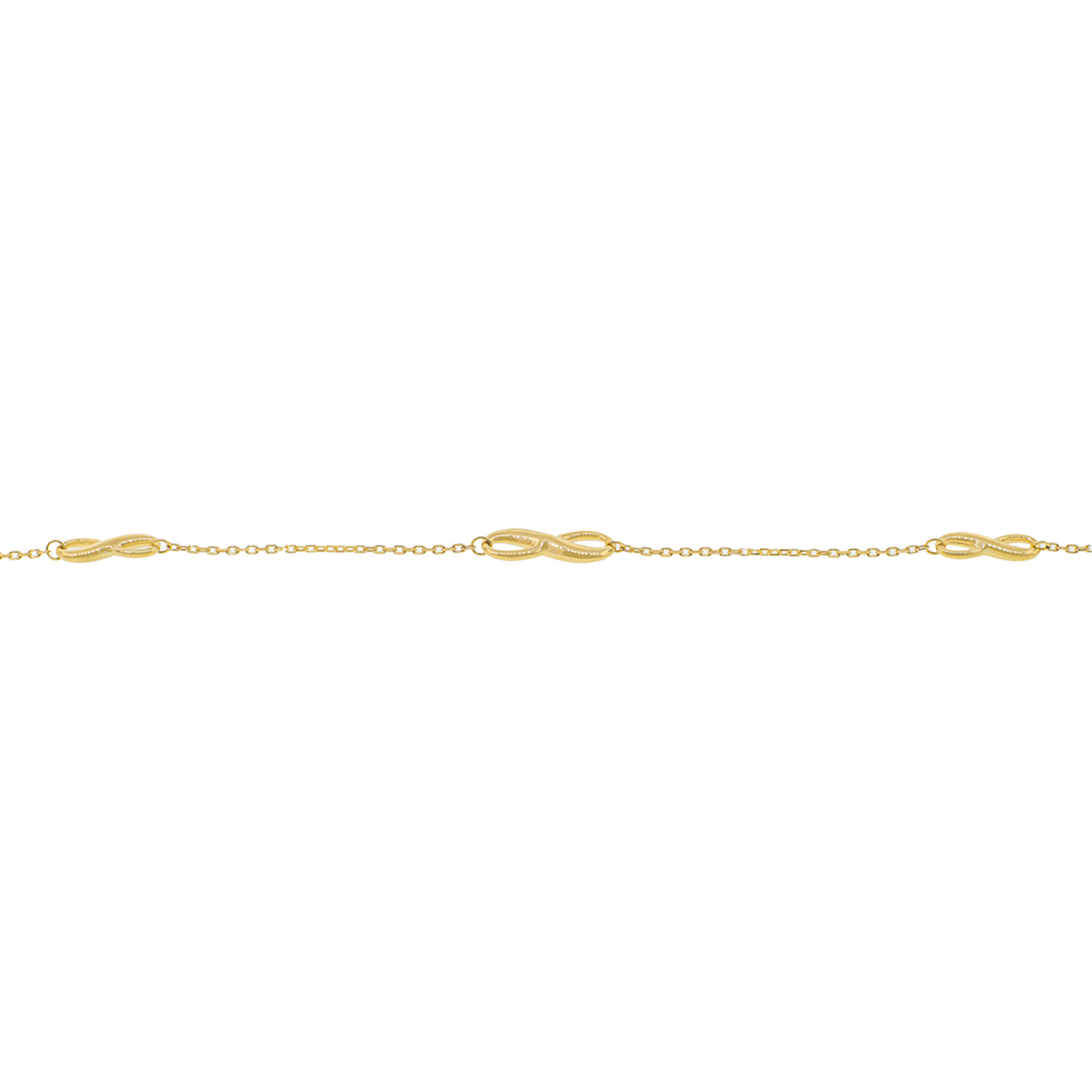 Pulsera Oro Amarillo 18kt Modelo Triple Infinito 8942 3