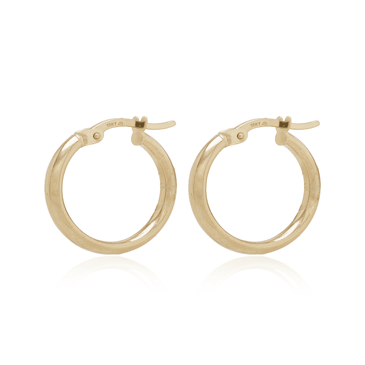 Aros de Oro 18kt Argollas de 15mm 1490 1