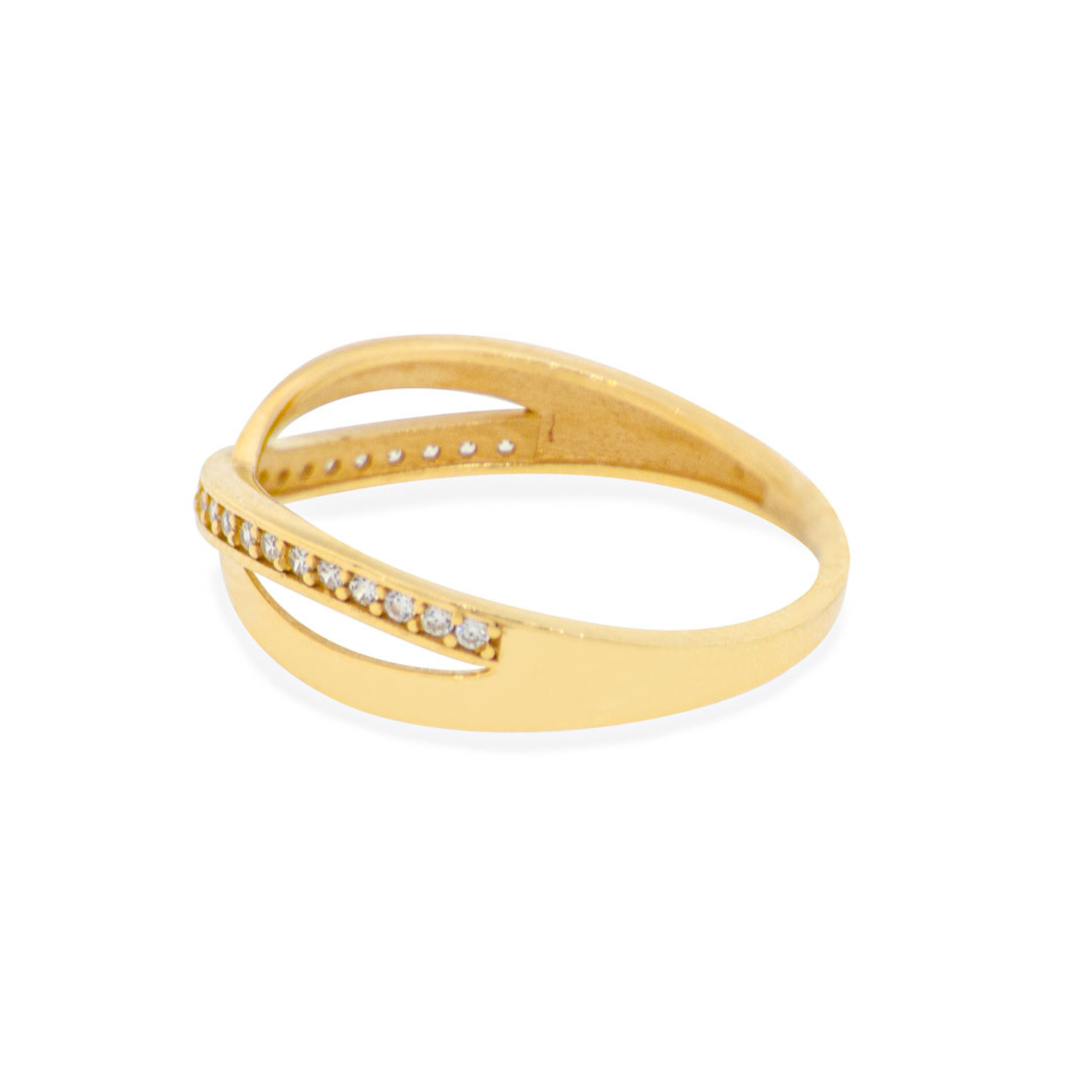 Anillo Compromiso de Oro 18Kt Cruzado Circon 3