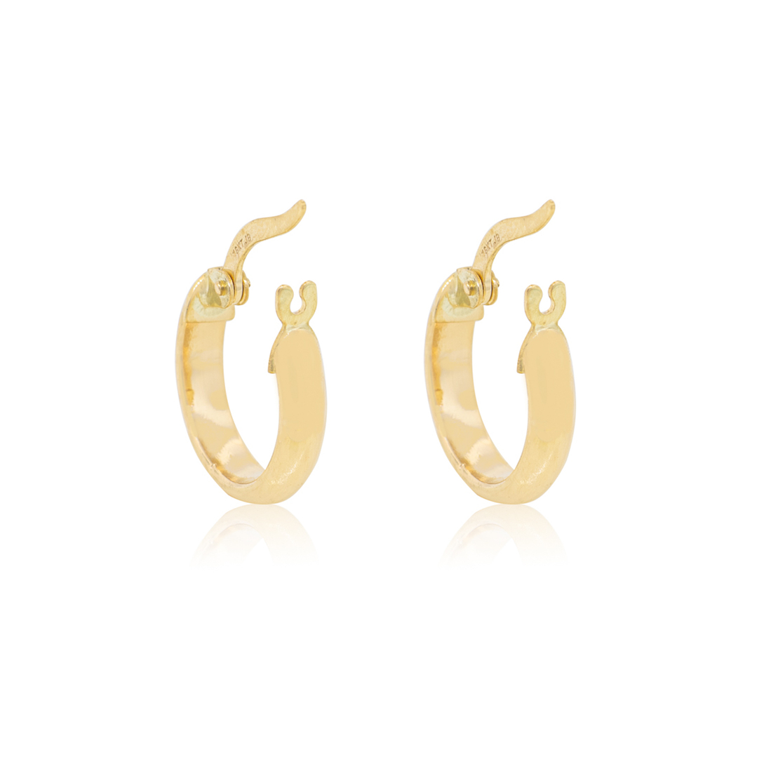 Aros de Oro 18kt Argollas Satinado 1990 2