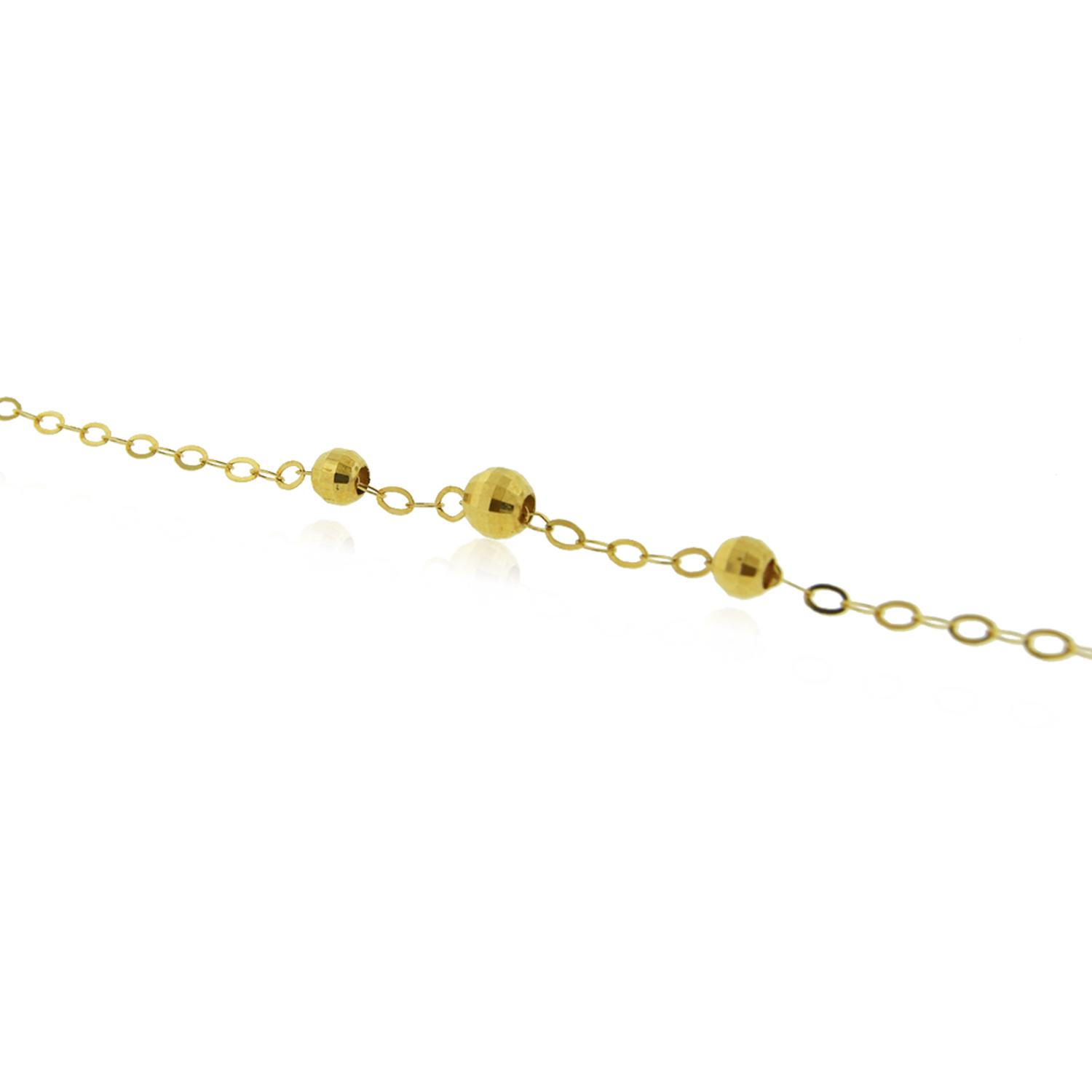 Pulsera de Oro 18kt Tres Esferas Pequeñas 2
