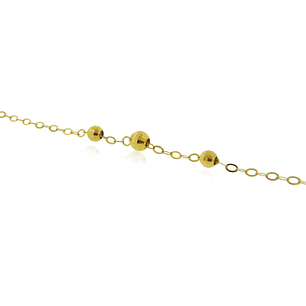 Pulsera de Oro 18kt Tres Esferas Pequeñas