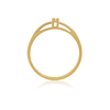Anillo de compromiso Oro Amarillo 18kt Modelo Mónaco 1x3ptos Diamante Solitario