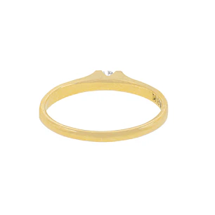 Anillo Compromiso Oro Amarillo 18kt  Nantes 1x12ptos Diamante