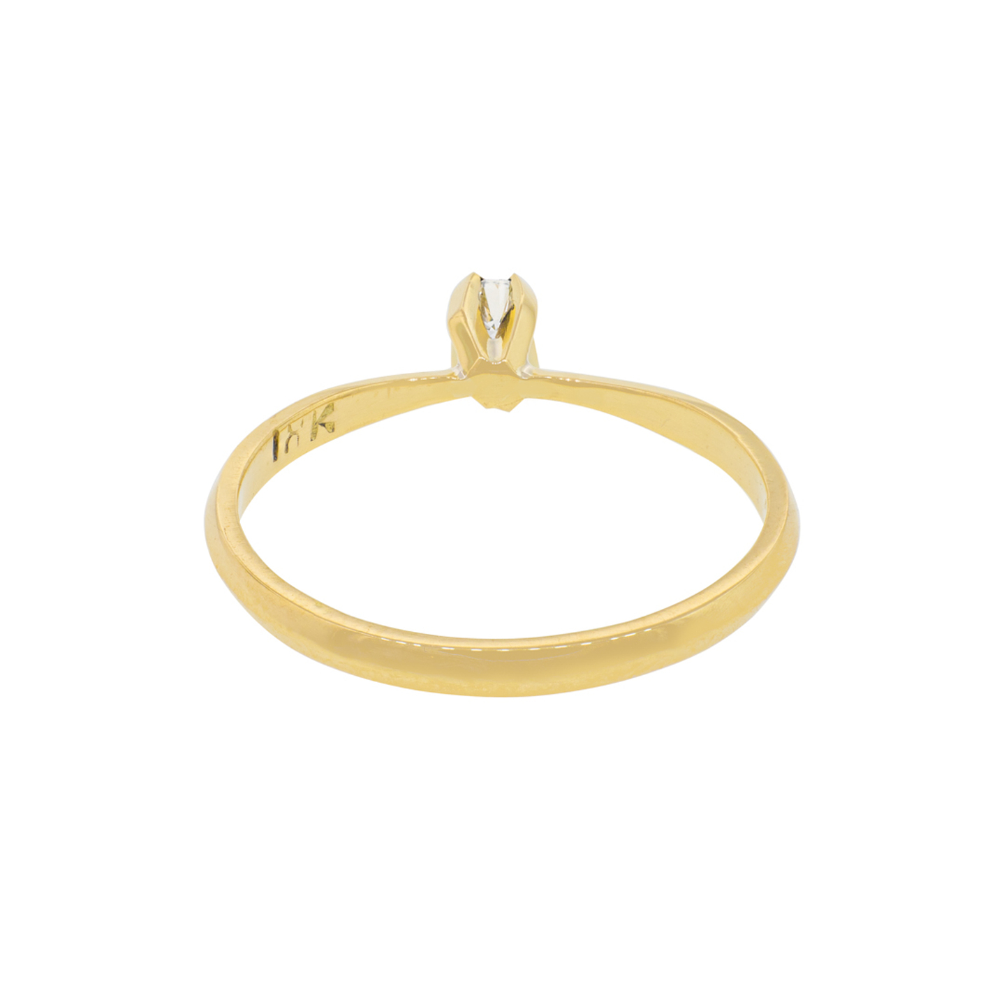 Anillo Compromiso Oro Amarillo 18kt  Niza 1x12ptos Diamante 4