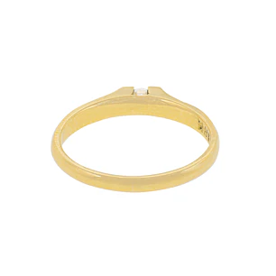 Anillo Compromiso Oro Amarillo 18kt  Milán 1x12ptos Diamante