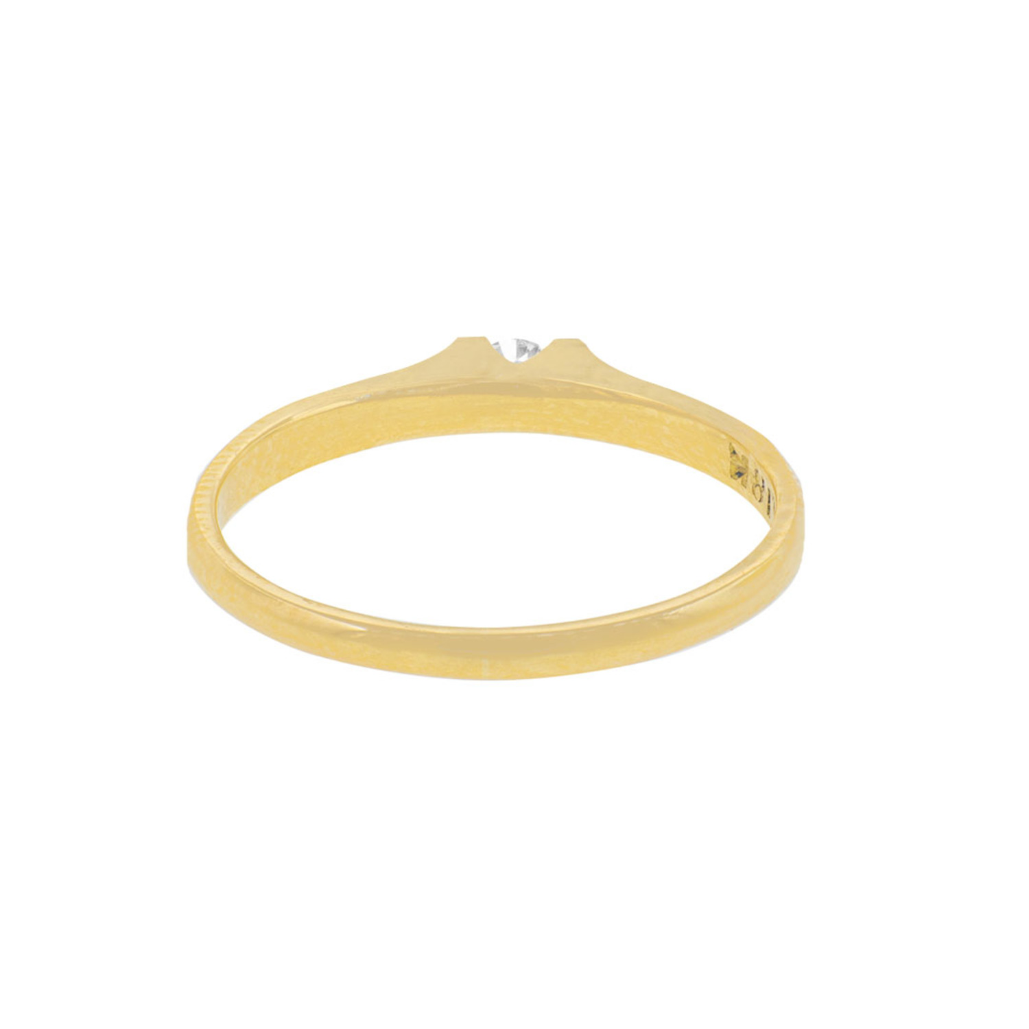Anillo Compromiso Oro Amarillo 18kt  Nantes 1x3ptos Diamante 4