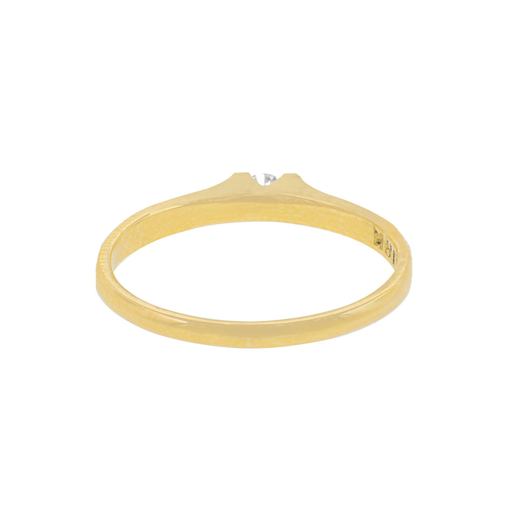 Anillo Compromiso Oro Amarillo 18kt  Nantes 1x6ptos Diamante 4