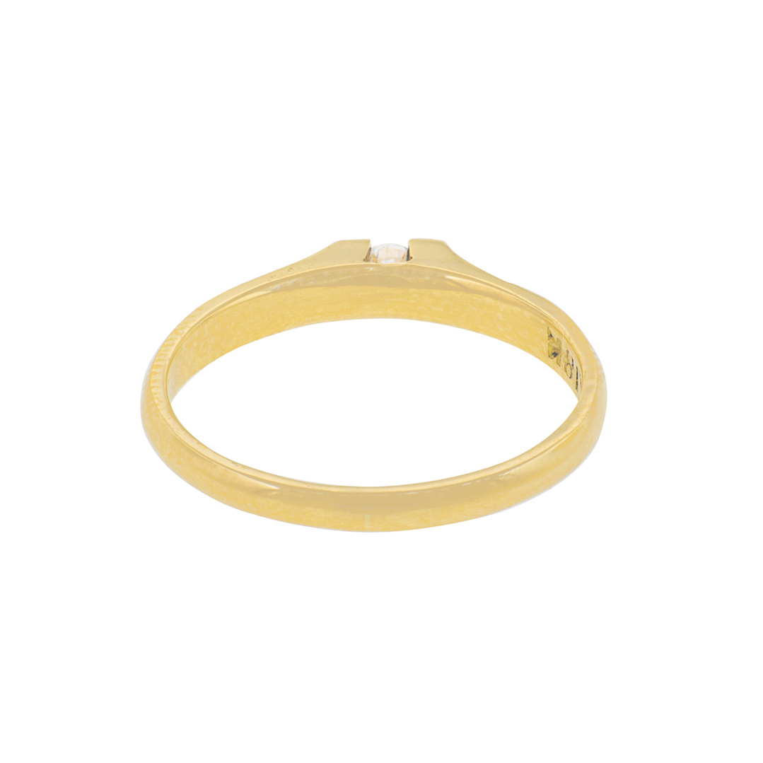 Anillo Compromiso Oro Amarillo 18kt  Milán 1x6ptos Diamante 4