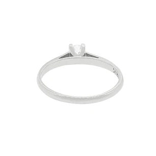Anillo Compromiso Oro Blanco 18kt  Nápoles 1x14ptos Diamante