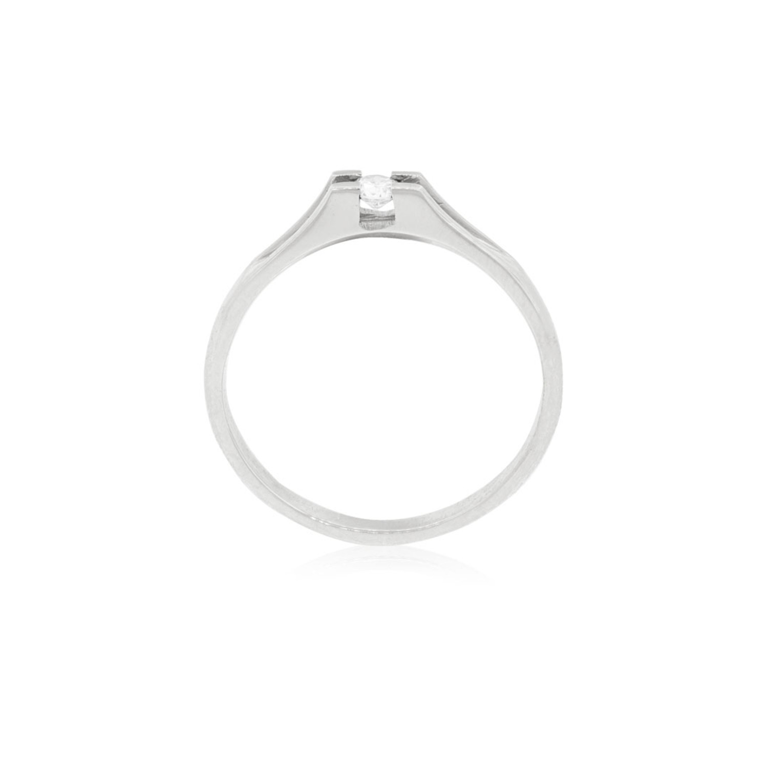 Anillo Compromiso Oro Blanco 18kt  Milán 1x14ptos Diamante 2