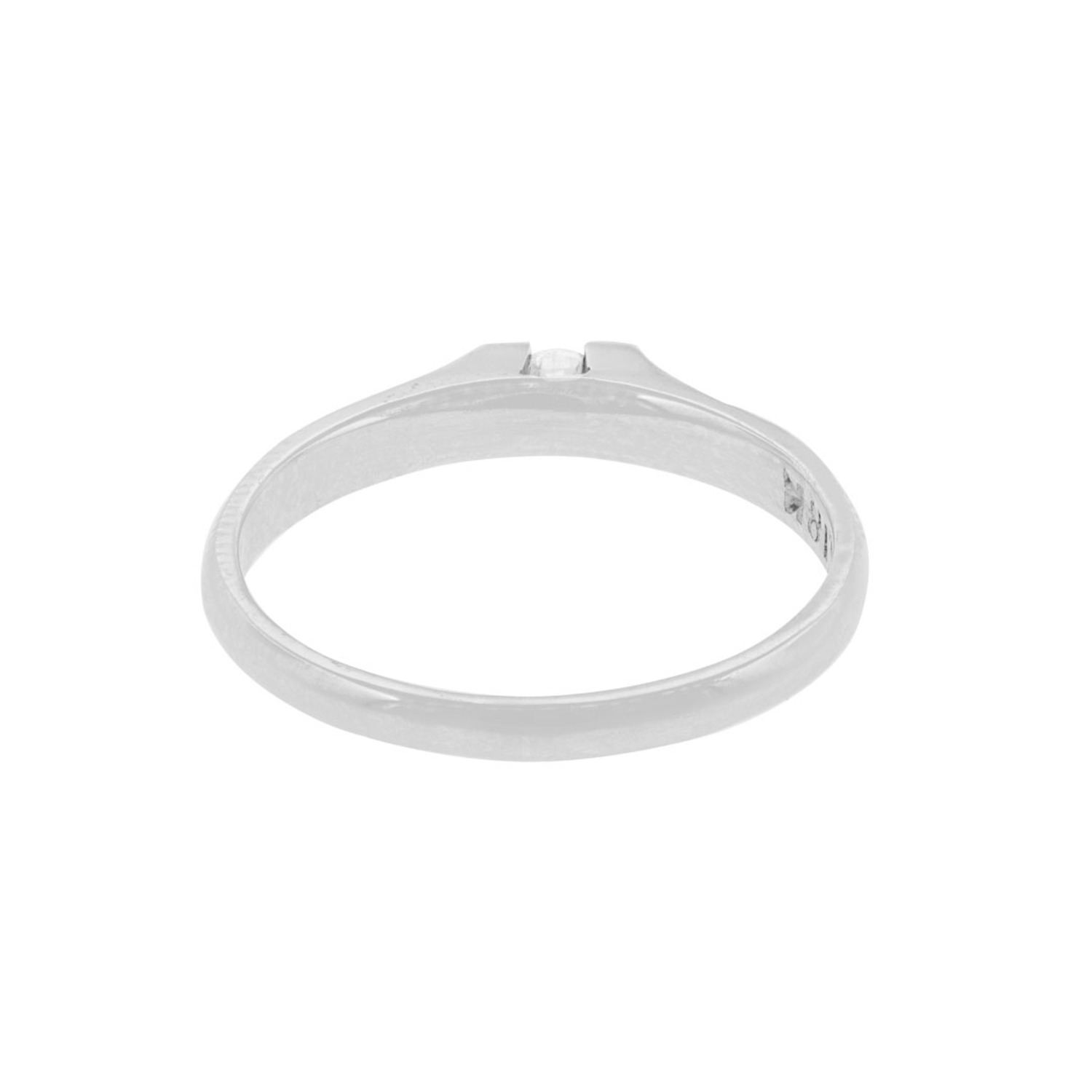 Anillo Compromiso Oro Blanco 18kt  Milán 1x14ptos Diamante 4
