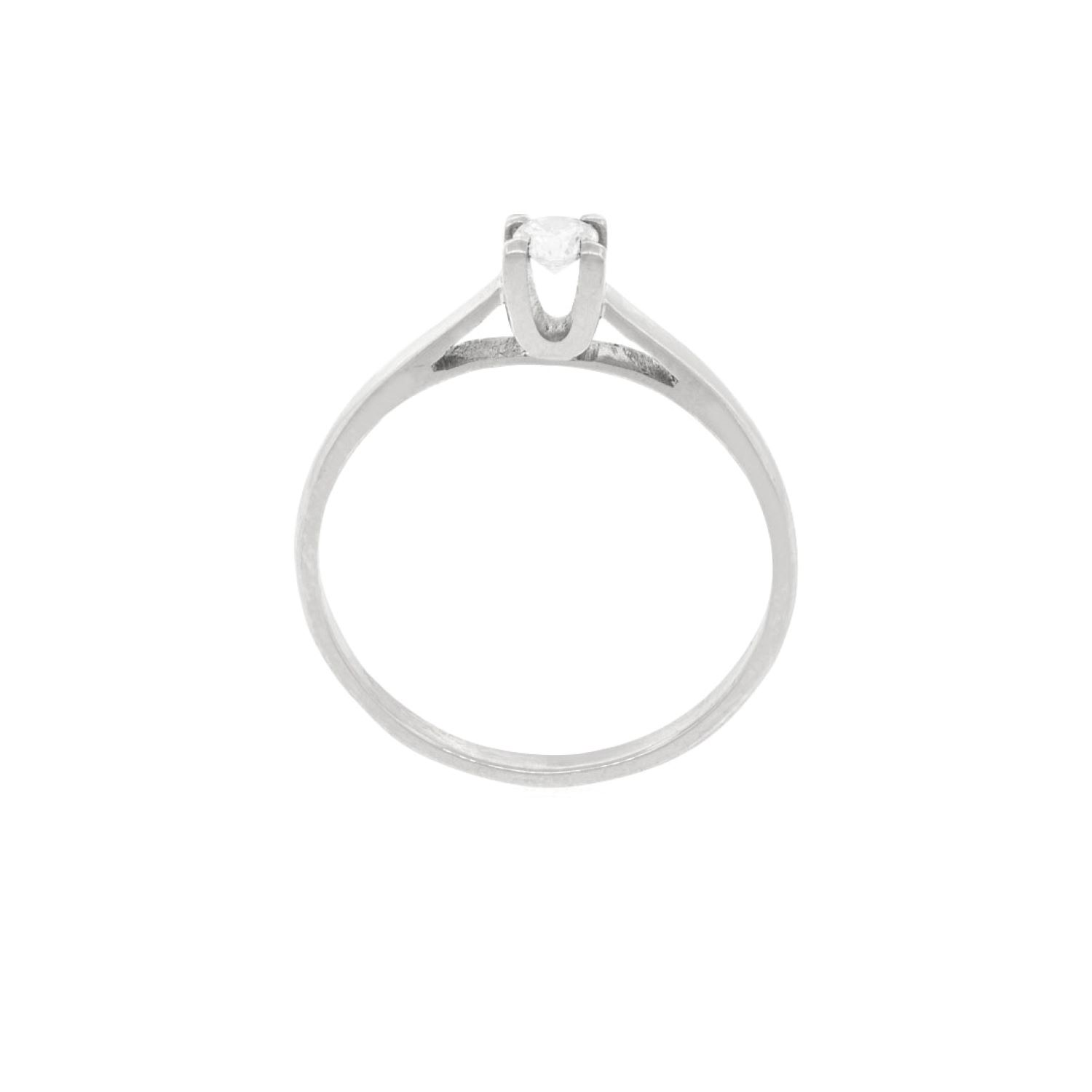Anillo Compromiso Platino 950  Nápoles 1x6ptos Diamante 2