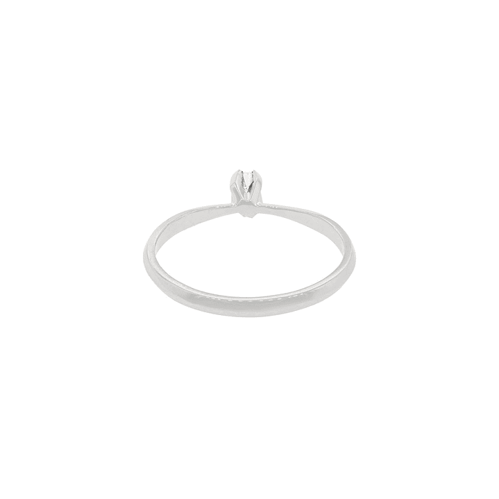 Anillo Compromiso Platino 950  Niza 1x3ptos Diamante 4