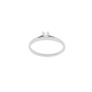 Anillo Compromiso Platino 950  Nápoles 1x12ptos Diamante