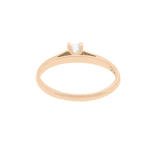 Anillo Compromiso Oro Rosado 18kt  Nápoles 1x10ptos Diamante