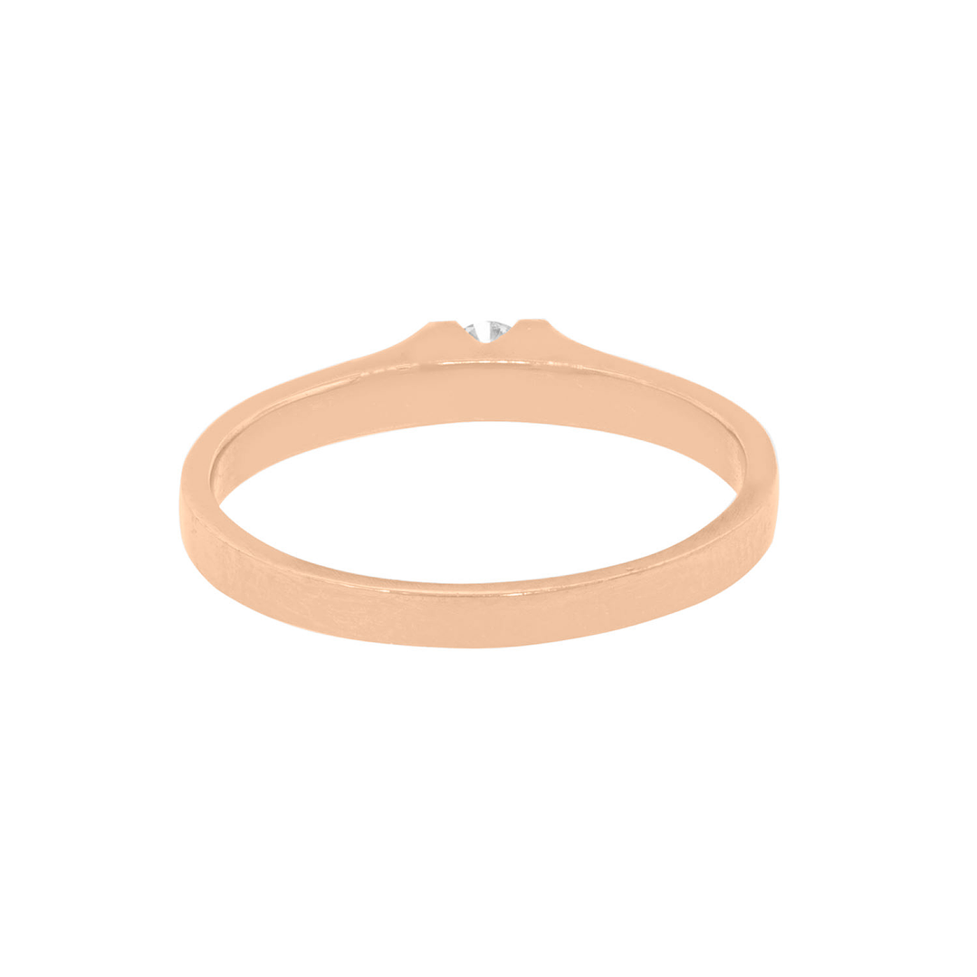 Anillo Compromiso Oro Rosado 18kt  Nantes 1x12ptos Diamante 4