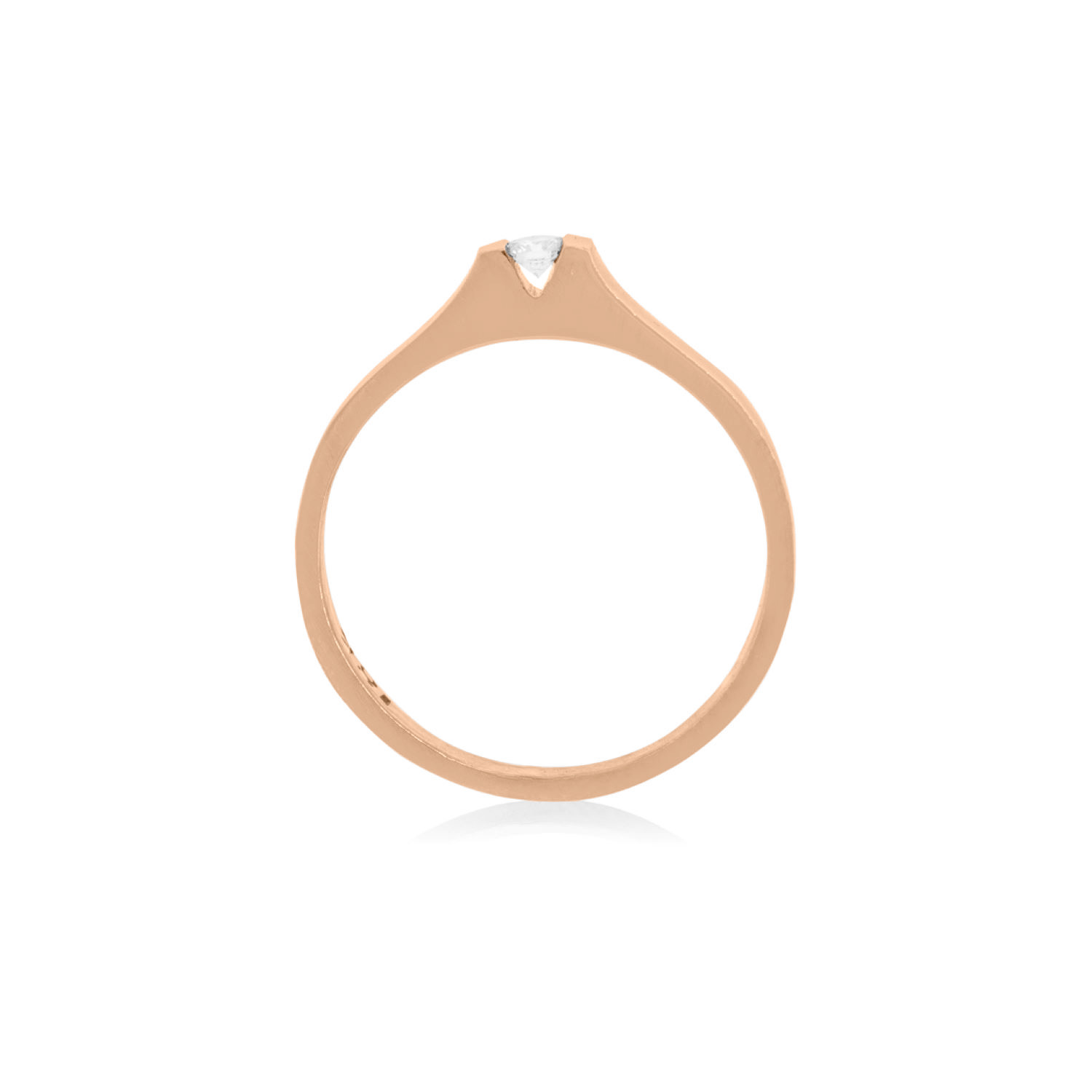 Anillo Compromiso Oro Rosado 18kt  Nantes 1x10ptos Diamante 2