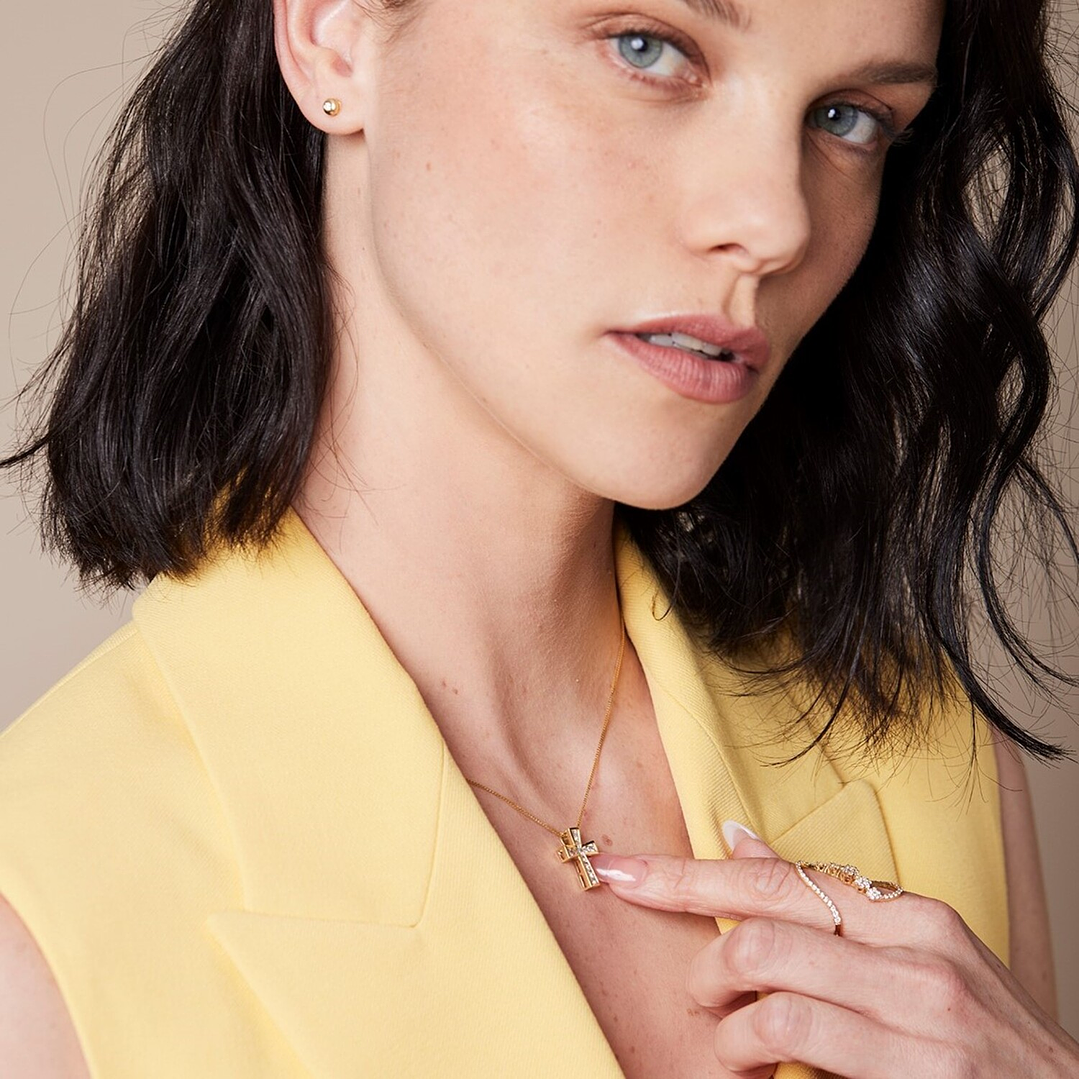 Collar Oro 18kt Diamantes Cruz 55Pts | Danielle Costantini 5
