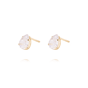 Aros de Oro de 18kt Circón 5X7