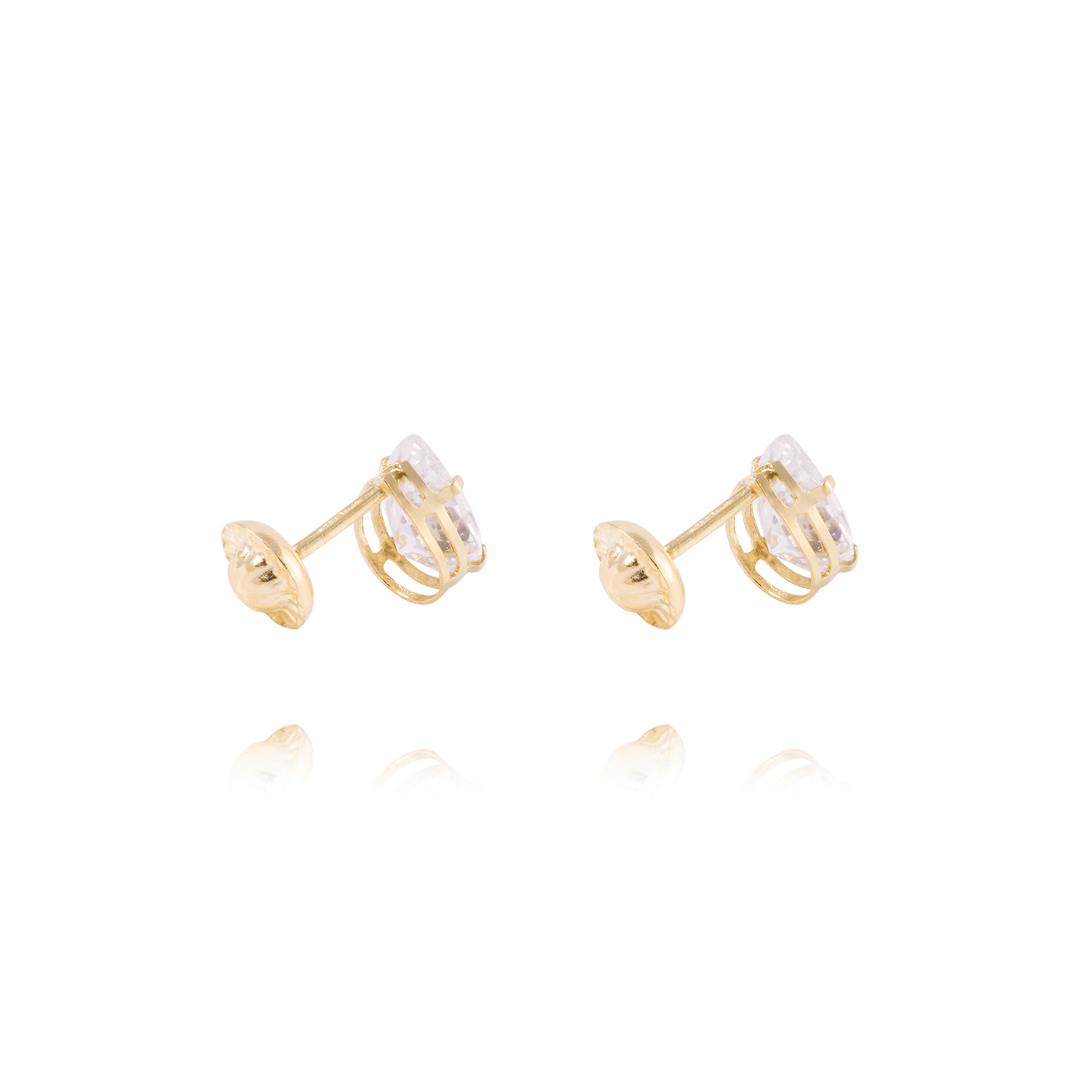 Aros de Oro de 18kt Circón 5X7 3