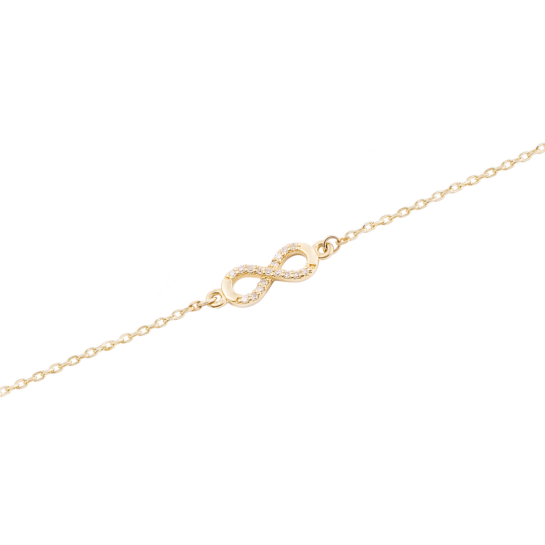 Pulsera de Oro de 18kt Modelo Infinito de 5 puntos 3