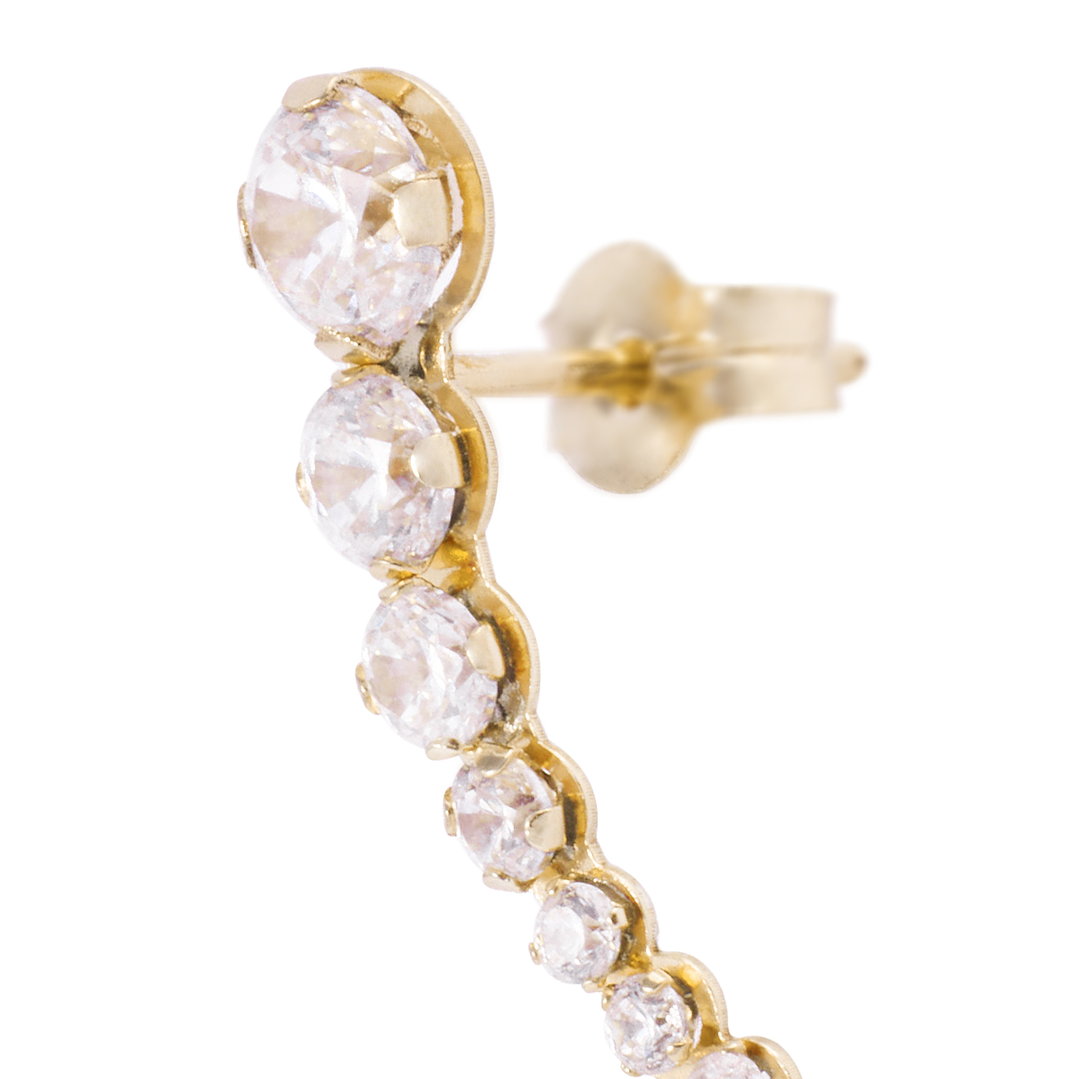 Piercing de Oro de 9kt con Circón 2