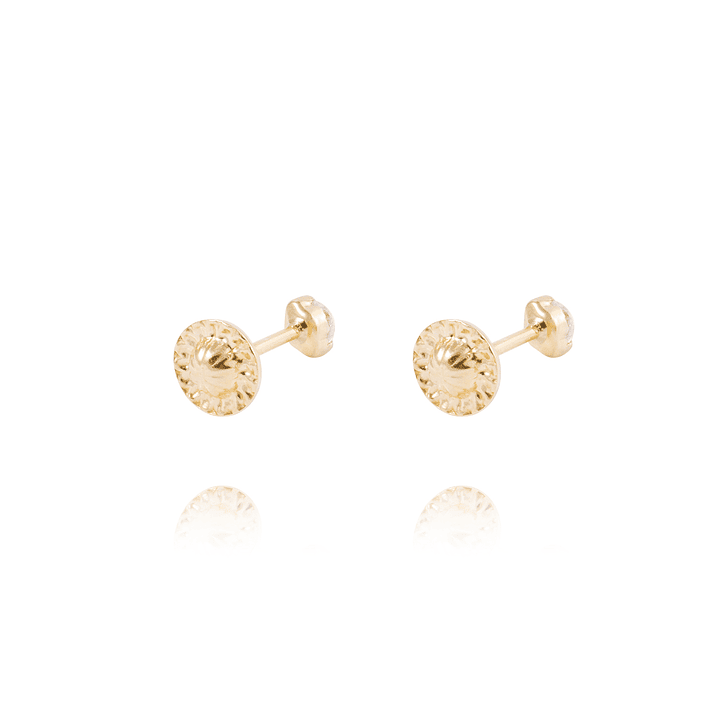 Aros de Oro de 18kt Circón solitario 2,5mm 3