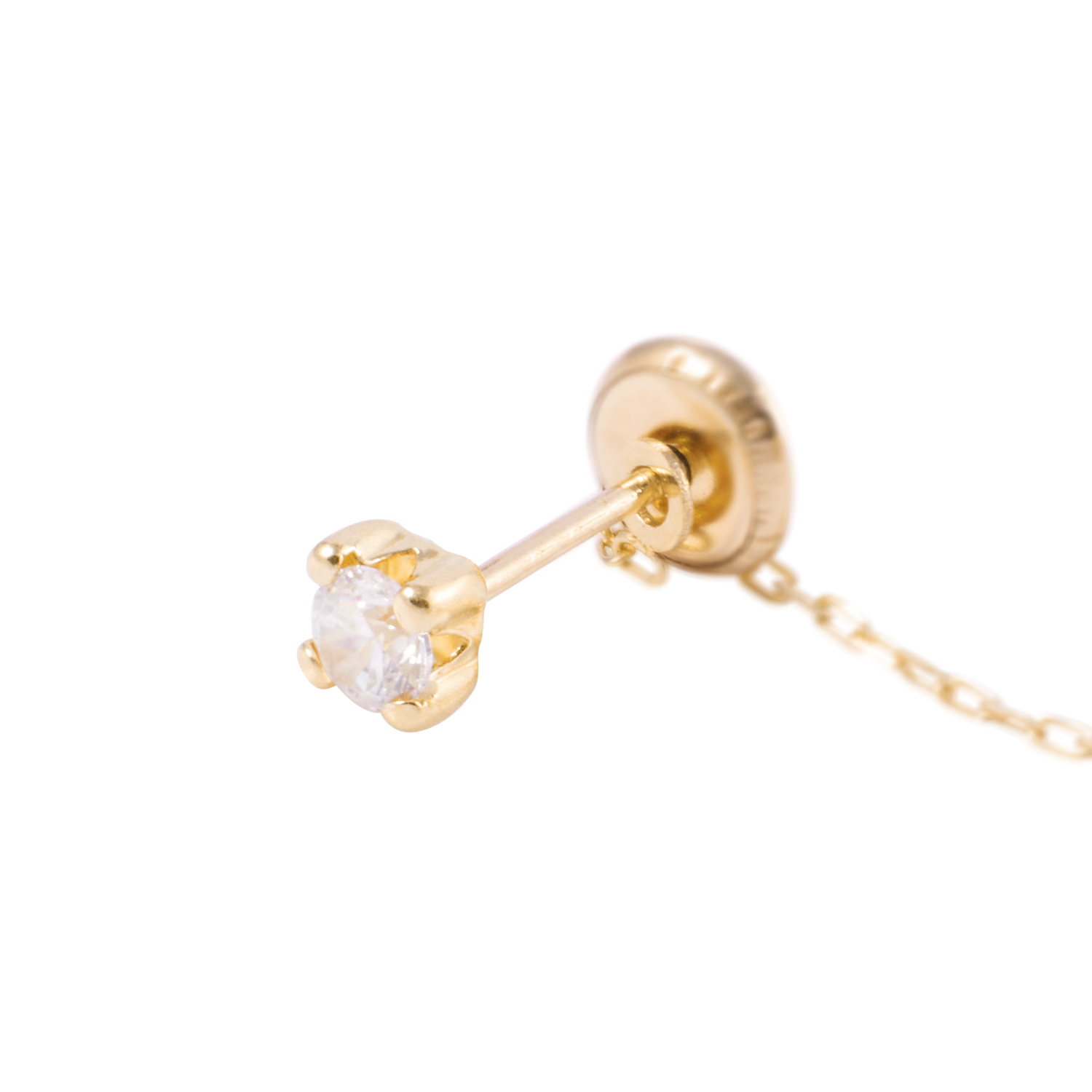 Piercing de Oro de 18kt Circón con colgante 3