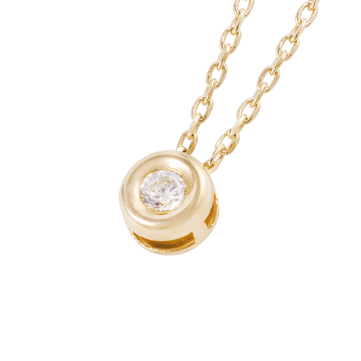 Collar Oro Amarillo de 18kt Modelo Punto de luz central 2