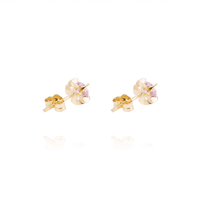 Aros de Oro 18kt Rosa Francia 4MM