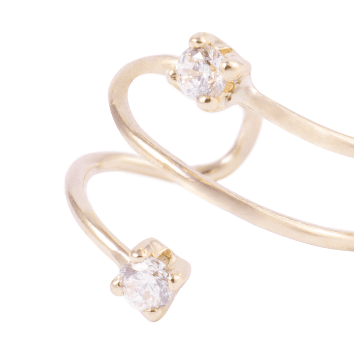 Piercing de Oro de 9kt Ear Cuff con circón 2