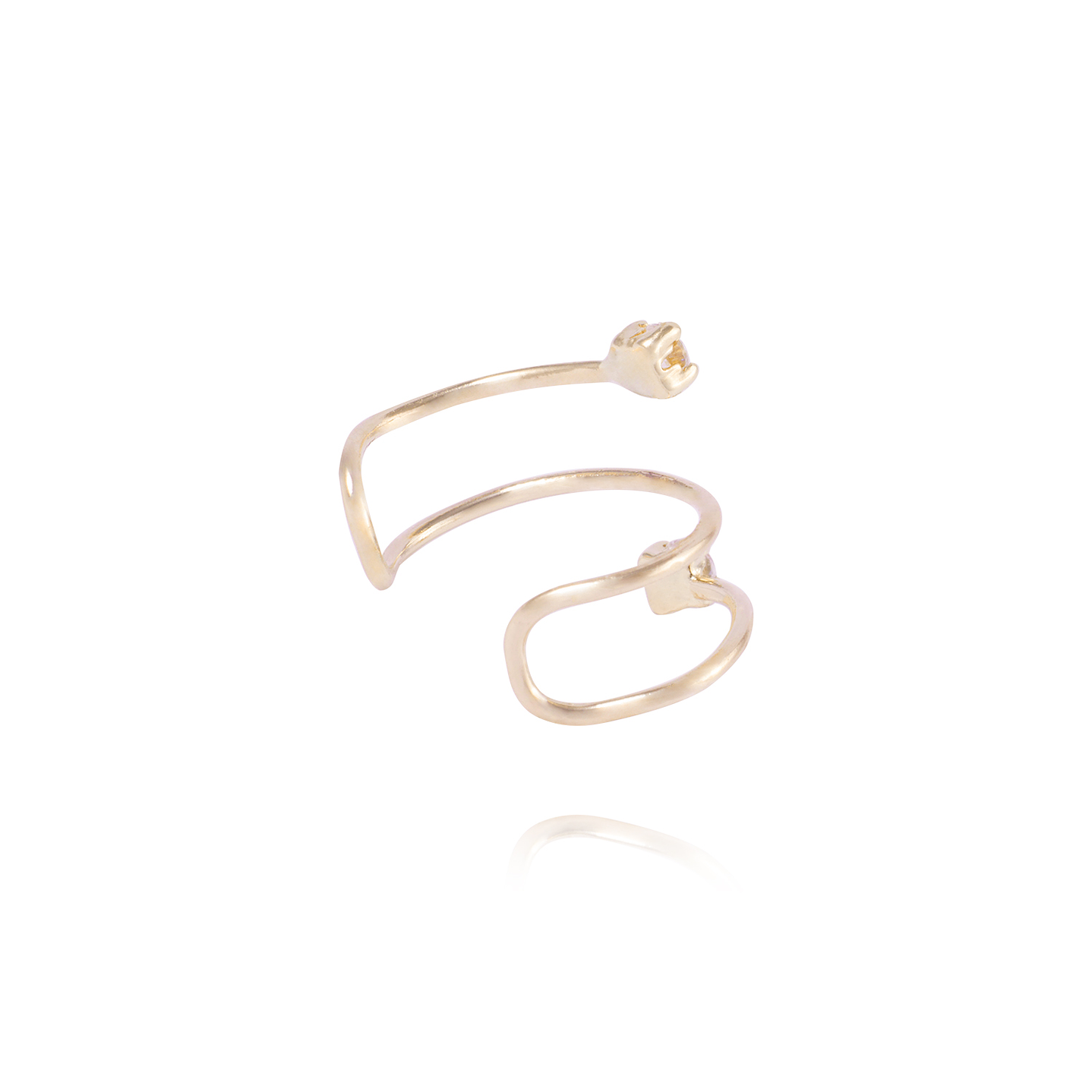 Piercing de Oro de 9kt Ear Cuff con circón 3