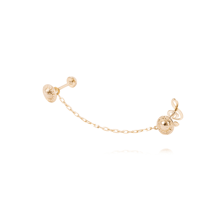 Piercing de Oro de 9kt Nota musical con colgante 4