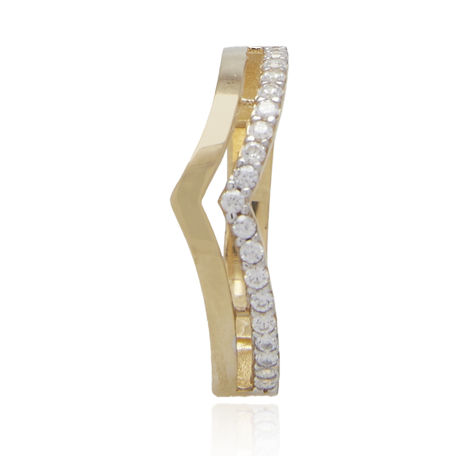 Anillo Compromiso de Oro 18Kt Corona Princess Circón 3