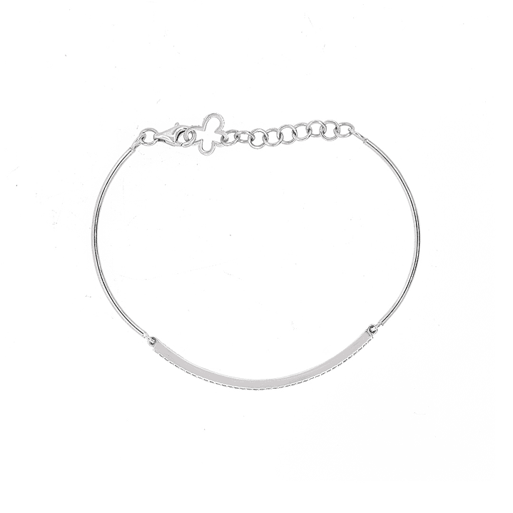 Pulsera de Oro Blanco 18 Kt. con Diamantes de 21 Puntos 1