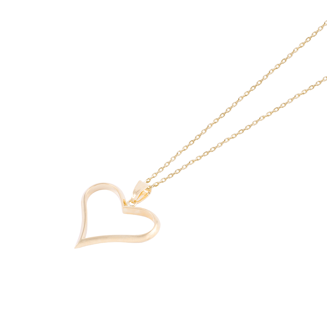 Colgante de oro 18kt Corazón Calado 2