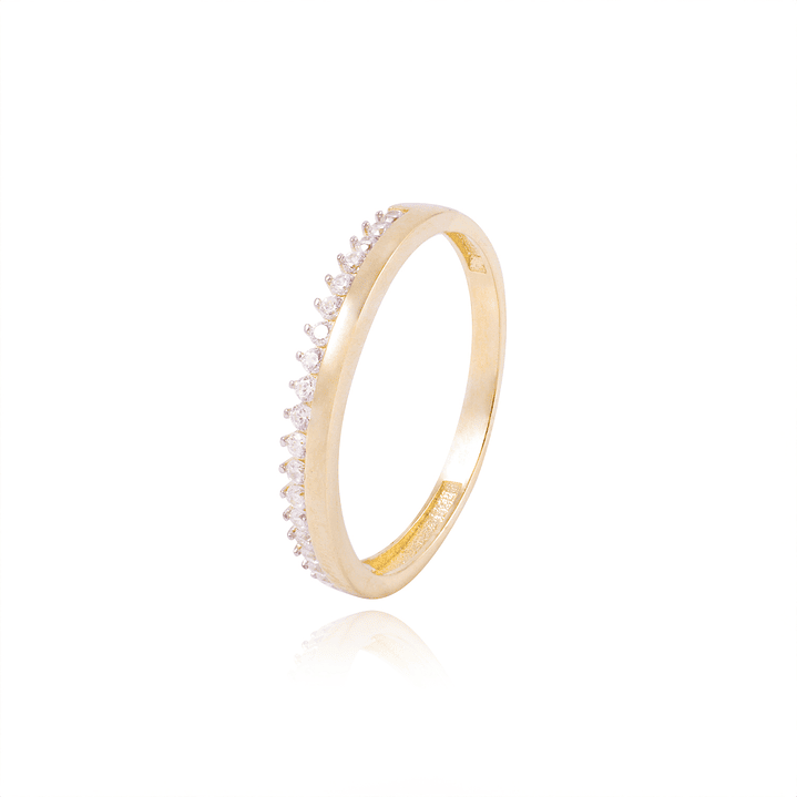 Anillo Compromiso de Oro 18Kt Tiara Circón 1