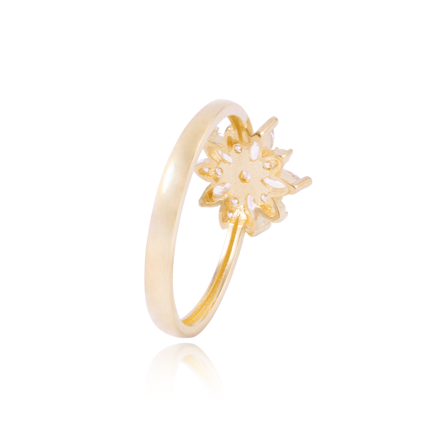 Anillo de Oro 18kt Rosetón Circón 3