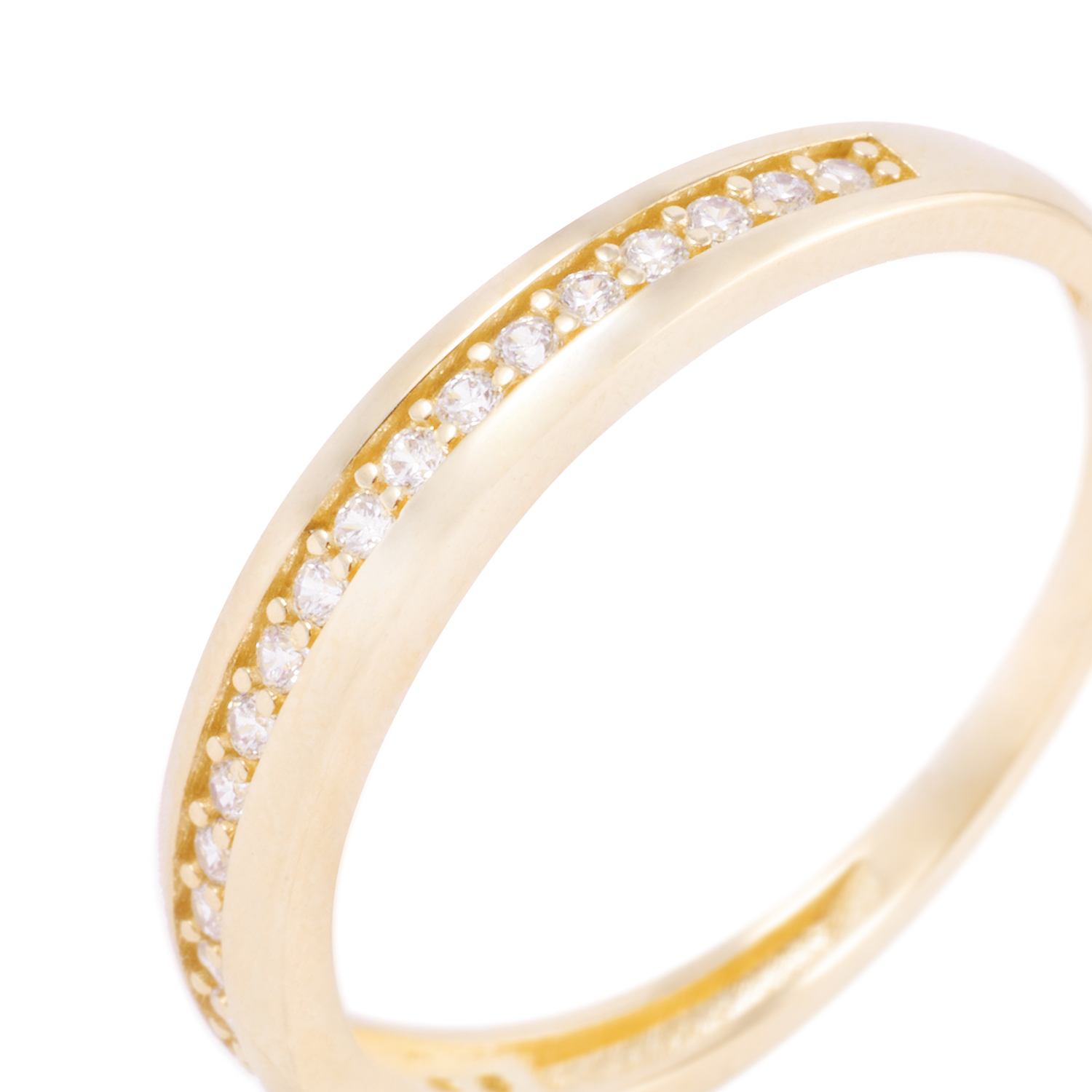 Anillo Compromiso de Oro 18Kt Circón Riel Ovalado 2